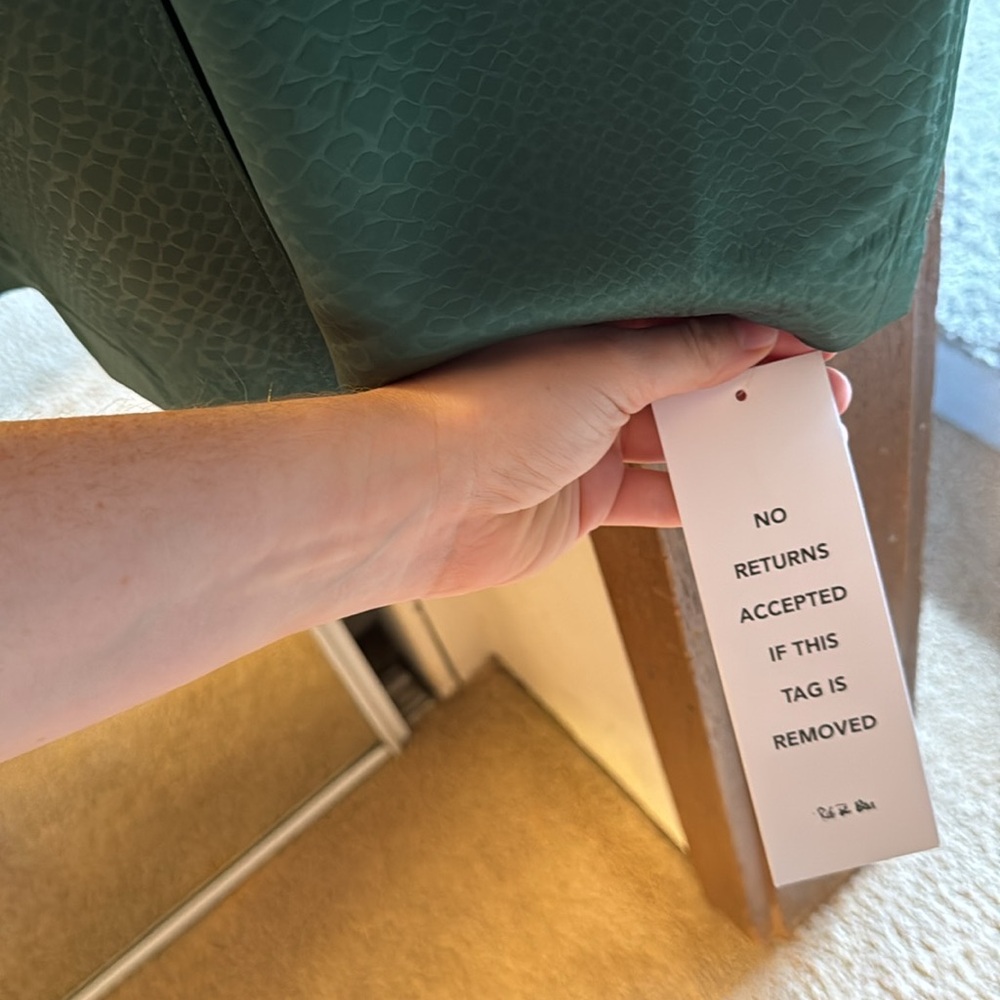 🐍 NWT Women’s Rat & Boa Green Franca Mac Trench Coat Dress 🐍 - Picture 6 of 10